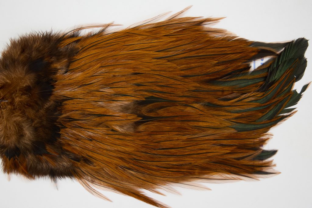 FWRS6 Freshwater Wet Fly Hackle Rooster Saddle Badger Brown